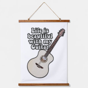 Tapisserie Suspendue guitare positive pour les joueurs de guitare