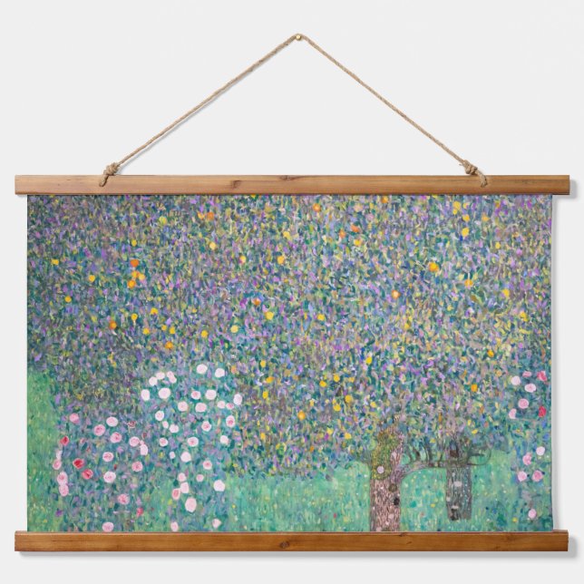 Tapisserie Suspendue Gustav Klimt - Rosiers sous les arbres (Devant)