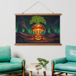 Tapisserie Suspendue Halloween de destruction massive Citrouille radioa