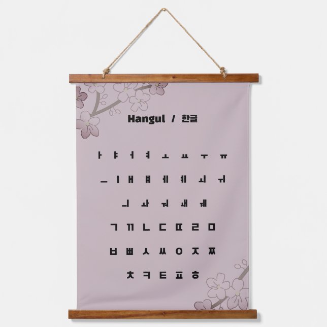 Tapisserie Suspendue Hangul / 한 글 (Recto)