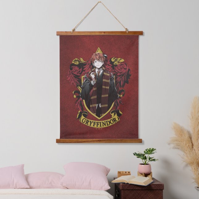 Tapisserie Suspendue HARRY POTTER™ | Anime Ron Weasley House Crest (Chambre à coucher)