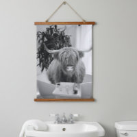  Highland Cow Baignoire Art de salle de bain Amuse