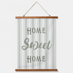 Tapisserie Suspendue Home Sweet Home Agritourisme Sage Ticking Stripes