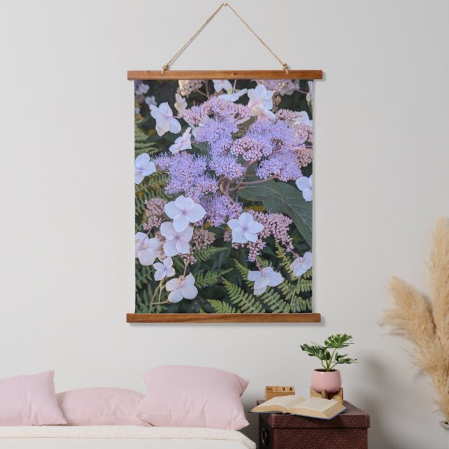 Tapisserie Suspendue Hydrangea Aspera Fleurs florales (Chambre à coucher)
