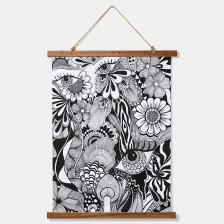 Tapisserie Suspendue I See It Differently – Monochrome Hand-Drawn Art