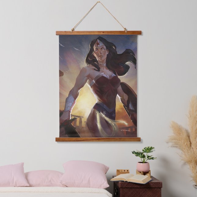 Tapisserie Suspendue Illustration d'une femme en crise infinie (Chambre à coucher)