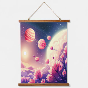 Tapisserie Suspendue Image De Paysage Floral Rose Cute Dans L'Espace