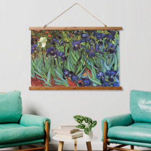 Tapisserie Suspendue Iris de Vincent van Gogh, Art du jardin vintage
