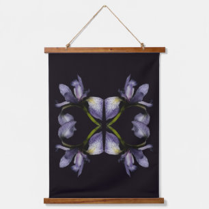 Tapisserie Suspendue Iris Fleur de Drapeau Bleu Abstrait