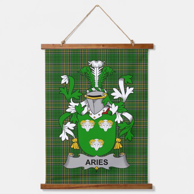 Tapisserie Suspendue Irish Aries Coat of Arms Family Crest (Recto)