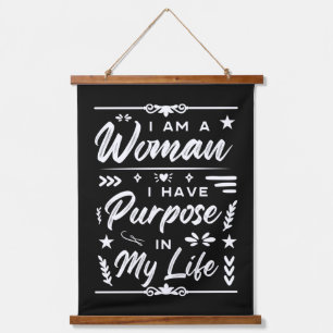 Tapisserie Suspendue IWD Je Suis Une Femme Que J'Ai Un But Dans Ma Vie