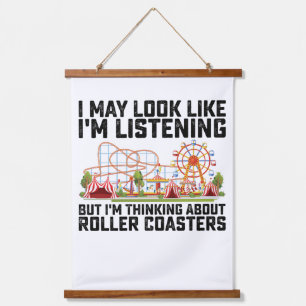 Tapisserie Suspendue J'ai peut-être l'air d'écouter, mais je pense à Ab