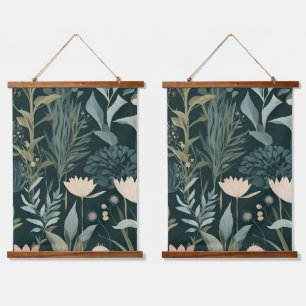 Tapisserie Suspendue Jardin Botanique de Minuit Motif Floral Moody