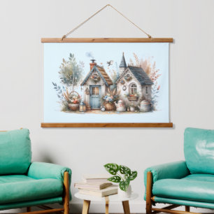 Tapisserie Suspendue Jardin de chalet Whimsical