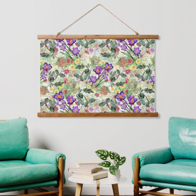 Tapisserie Suspendue Jardin d'été fleuri (Salon)