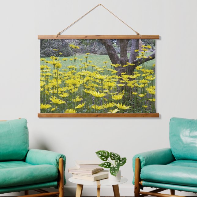 Tapisserie Suspendue Jardin du Doronicum jaune Floral (Salon)