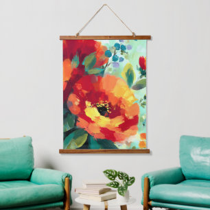 Tapisserie Suspendue Jardin floral flamboyant