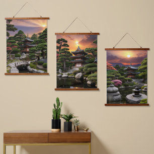 Tapisserie Suspendue Jardin japonais Sunset Series