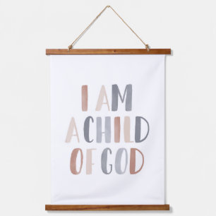 Tapisserie Suspendue Je suis un enfant de Dieu Boho Kids Room Decor