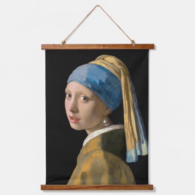 Tapisserie Suspendue Johannes Vermeer - Fille avec une oreille perle (Recto)