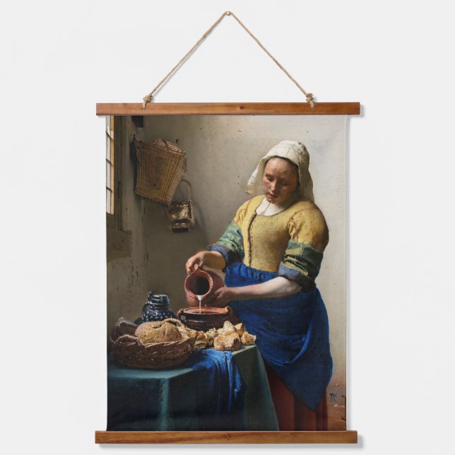 Tapisserie Suspendue Johannes Vermeer - La Milkmaid (Recto)