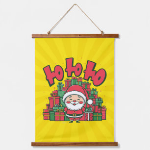 Tapisserie Suspendue Jolly Cartoon Père Noël Noël-67748