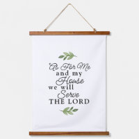 Joshua 24:15 Quant À Moi Et Ma Maison Leaf Art