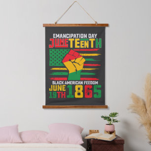 Tapisserie Suspendue Jour de l'émancipation de Juneteenth Liberté des N