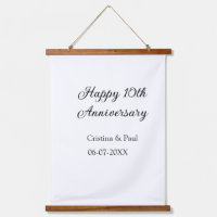 Joyeux 10e anniversaire simple nom de mariage mini