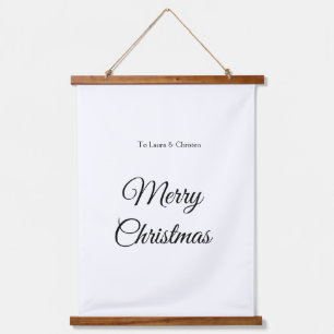 Tapisserie Suspendue Joyeux Noël ajouter le nom texte personnalisé cade