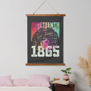 Tapisserie Suspendue Juneteenth 1865 Afro-Américain Liberté Noire
