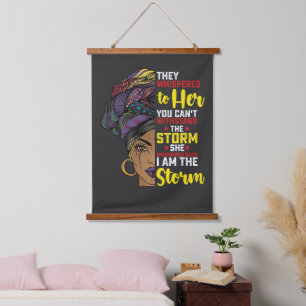 Tapisserie Suspendue Junetten Je Suis La Tempête Melanin Black Girl