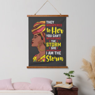 Tapisserie Suspendue Junetten Je Suis La Tempête Melanin Black Girl