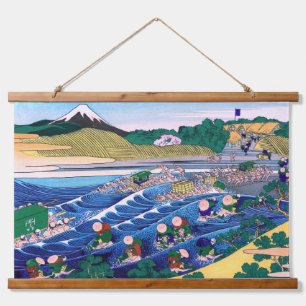 Tapisserie Suspendue Katsushika Hokusai - Fuji from Kanaya on Tokaido