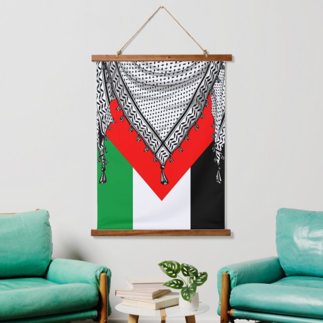 Tapisserie Suspendue Keffiyeh Écharpe palestinienne tissu traditionnel (Salon)