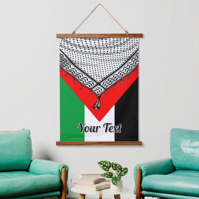 Tapisserie Suspendue Keffiyeh Écharpe palestinienne tissu traditionnel (Salon)