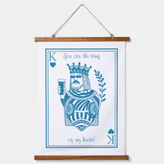 Tapisserie Suspendue King of my Heart Wood Topped Wall Tapestry 