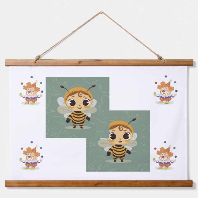 Tapisserie Suspendue klovnen og bien (Devant)