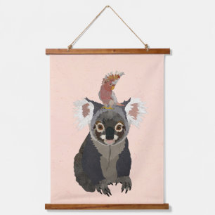 TAPISSERIE SUSPENDUE KOALA & COCKATOOS