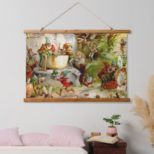 Tapisserie Suspendue La cuisine des Gnomes - 1895 par E. Stuart