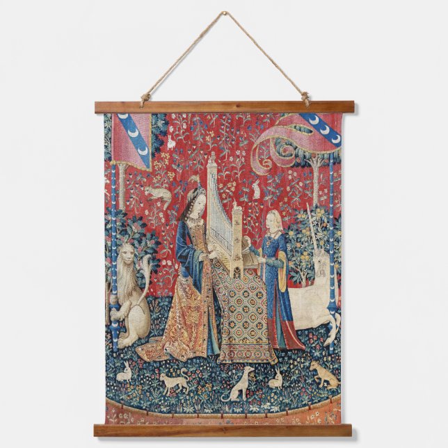 Tapisserie Suspendue La Dame et la licorne, Audition (Recto)