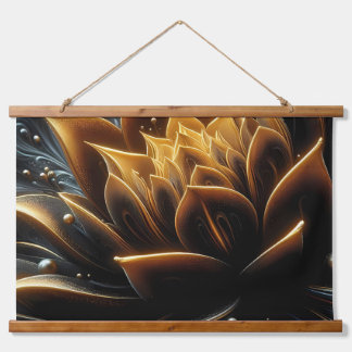 Tapisserie Suspendue La floraison dorée dans les profondeurs du crépusc