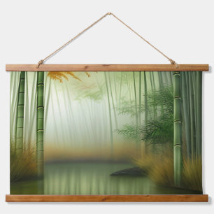 Tapisserie Suspendue La forêt de Bamboo   Peinture chinoise traditionne
