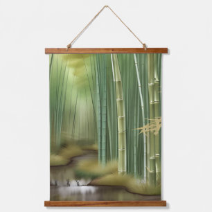 Tapisserie Suspendue La forêt de Bamboo   Peinture chinoise traditionne