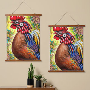 Tapisserie Suspendue La grandeur d'un coq - un voyage hors du temps