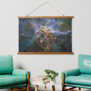 Tapisserie Suspendue La montagne mystique en Carina Nebula Espace Hubbl