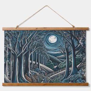 Tapisserie Suspendue La nuit dans le bois