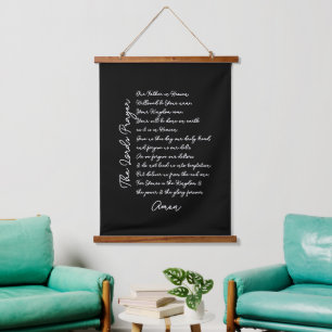 Tapisserie Suspendue La prière du Seigneur Christian Wood Scroll