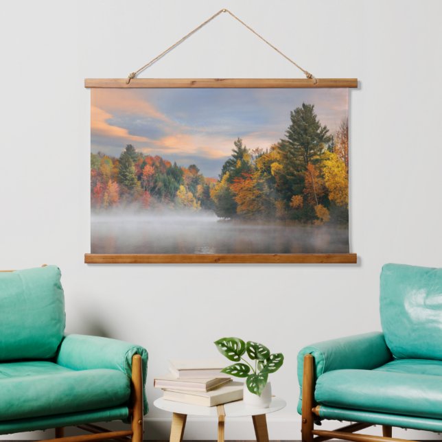 Tapisserie Suspendue Lac Fog Chute Folithe Sunrise Mountain Nouvelle-An (Salon)