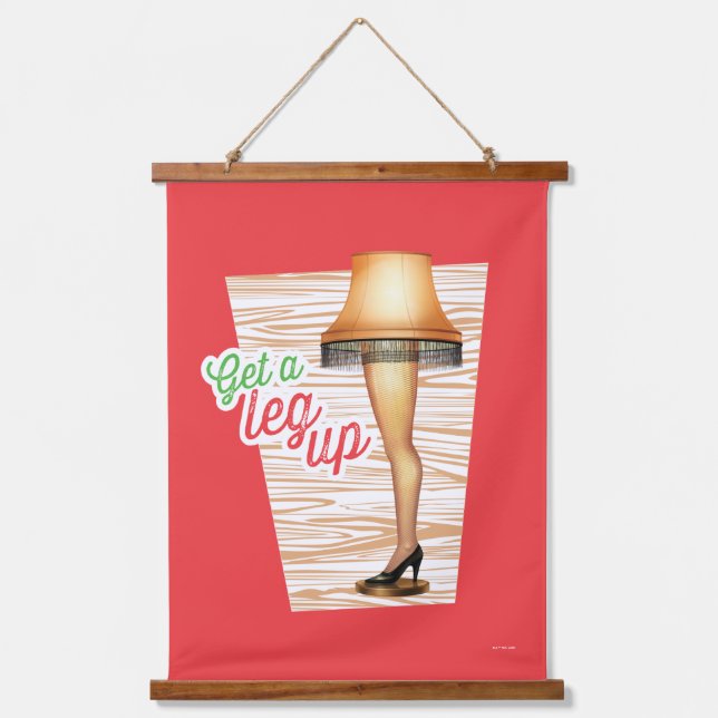 Tapisserie Suspendue Lampe d'histoire de Noël | Leg Up (Recto)